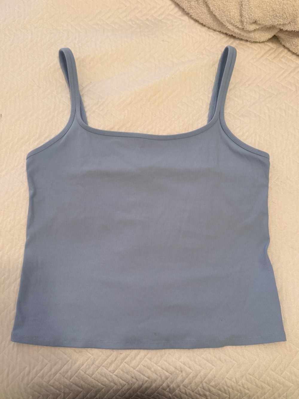 Vuori Light Blue Ribbed Tank